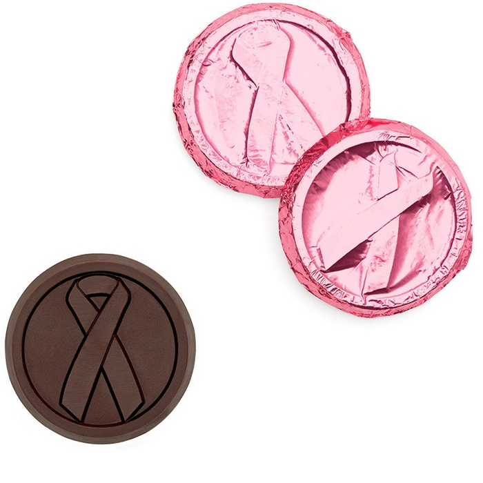 CC325000 BREAST CANCER Awareness Chocolate Coin 